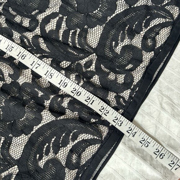 NWT Express Black Lace Deep V Tank Top Halter Lined Size M - Picture 10 of 10